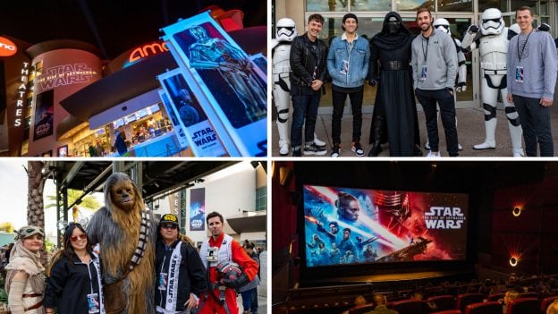 Collage of Photos from Disney Parks Blog Star Wars: The Rise of Skywalker Meet-up at Disney Springs