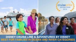 Disney Cruise Line and Adventures by Disney Experiences Named “Best for Families” in the Cruise Critic Editors’ Picks Awards for the Fourth Consecutive Year