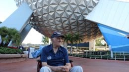 Stephen Nemeth, a World War II Navy Seaman First-Class, at Epcot