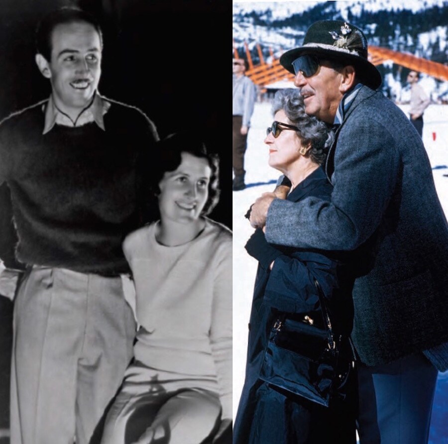 Walt Disney and Lillian Disney across four decades, sharing life, love, and laughter. © Disney