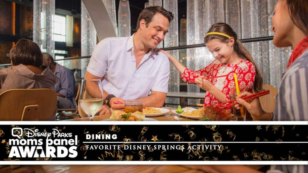 Family eating at Disney Springs