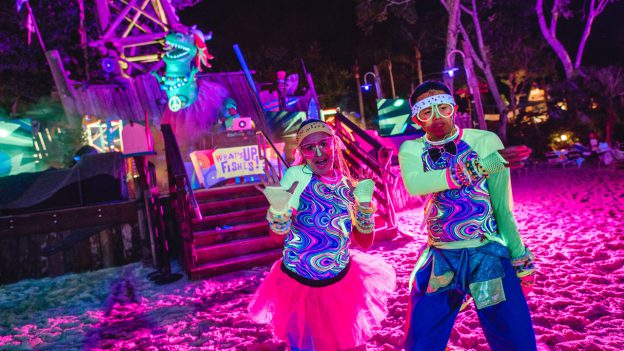 Dancers at H2O Glow Nights at Disney's Typhoon Lagoon
