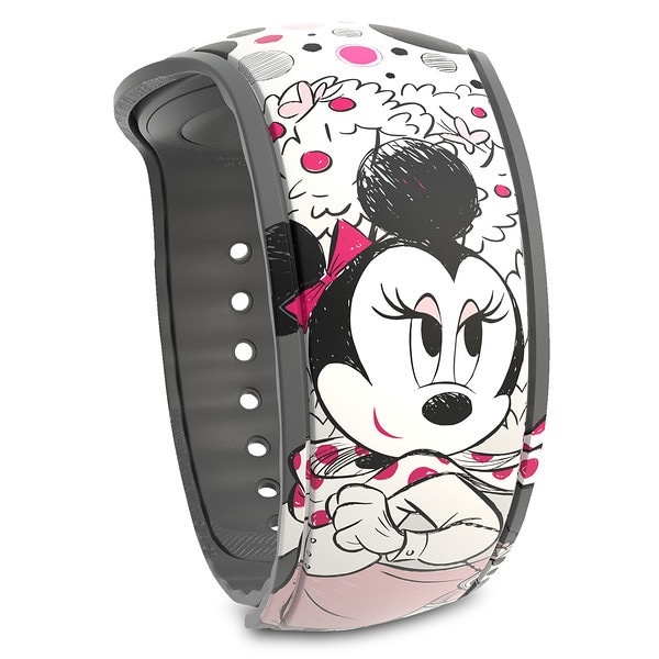 limited release MagicBand featuring Minnie and her signature polka dots