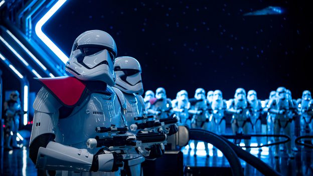 Stormtroppers in Star Wars: Rise of the Resistance in Star Wars: Galaxy's Edge
