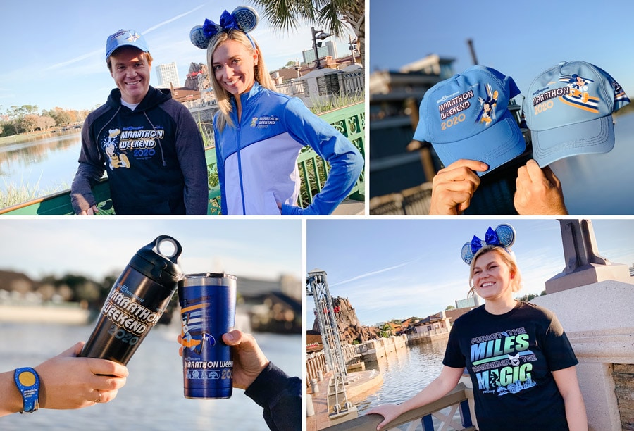 Collage of 2020 Walt Disney World Marathon Weekend Merchandise