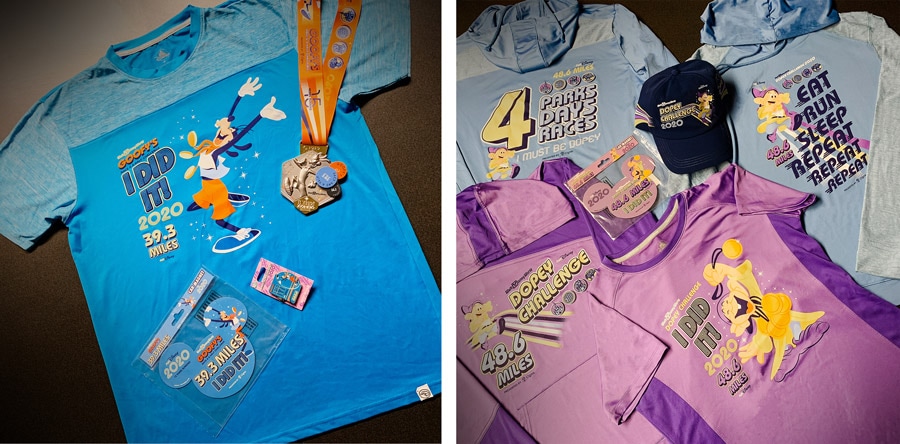 Collage of 2020 Walt Disney World Marathon Weekend Merchandise