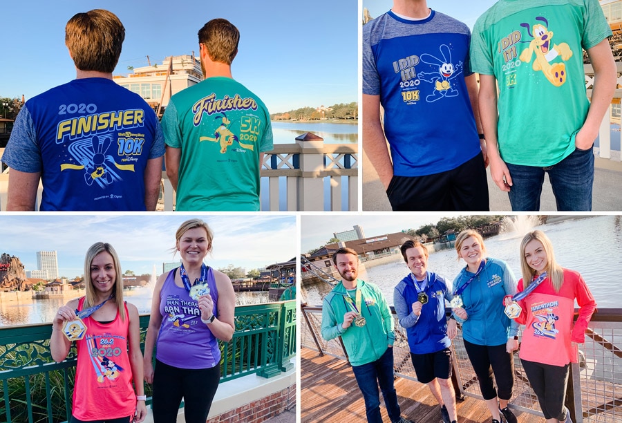 Collage of 2020 Walt Disney World Marathon Weekend Merchandise