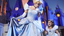 Cinderella and a little girl at Magic Kingdom Park
