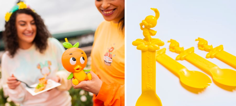 Orange Bird Sipper and Spike the Bee Spork for the 2020 Epcot International Flower & Garden Festival