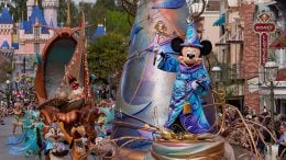 Mickey Mouse in the ‘Magic Happens’ Parade at Disneyland Park