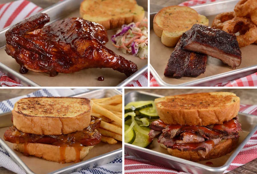 BBQ Dishes from Regal Eagle Smokehouse: Craft Drafts & Barbecue at Epcot