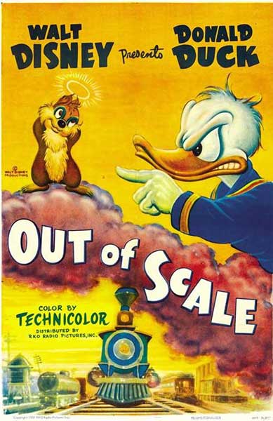 Like several of the Studio staff, Donald became a model railroader in this 1951 animated short.
