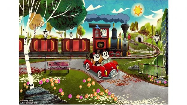 Rendering of Mickey & Minnie’s Runaway Railway