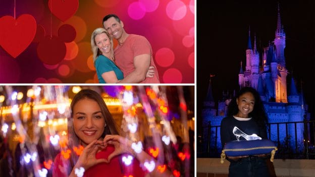 Valentine's Day photo options from Disney PhotoPass Service