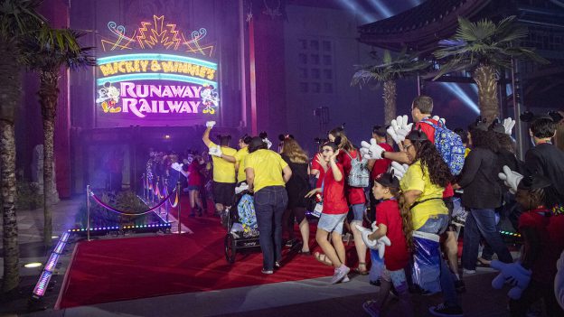Cast Members and Their Families at the opening of Mickey & Minnie’s Runaway Railway