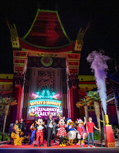 Cast Members and Their Families at the opening of Mickey & Minnie’s Runaway Railway