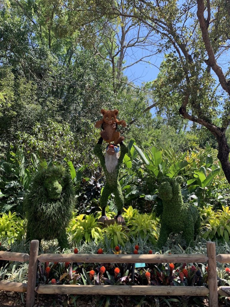 The Lion King topiaries at Walt Disney World Resort
