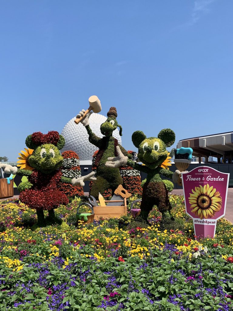 Character topiaries at Walt Disney World Resort
