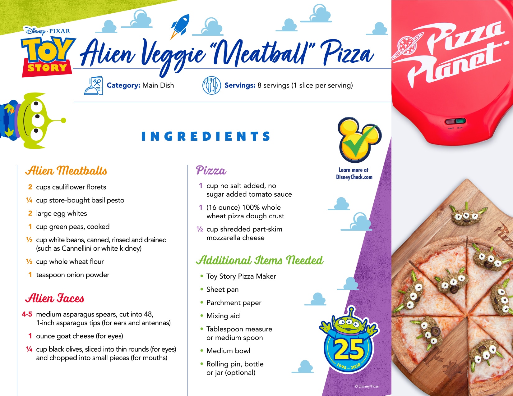 Alien Veggie 'Meatball' Pizza