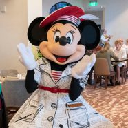 Minnie, in her special dress, visiting Topolino’s – Flavors of the Riviera at Disney’s Riviera Resort, a Disney Vacation Club Resort