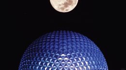 Photo of Spaceship Earth at EPCOT lighting up for for the first time