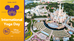 Cast members celebrate International Yoga Day at Shanghai Disney Resort