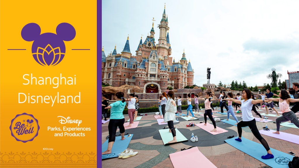 Cast members celebrate International Yoga Day at Shanghai Disney Resort