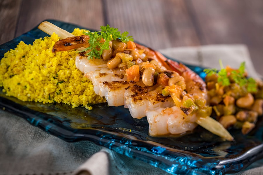 Piri Piri Skewered Shrimp from Africa for the 2020 Taste of EPCOT International Food & Wine Festival