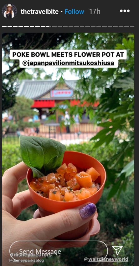 #DisneyCreators: ‘Stories from the Parks’ at Taste of EPCOT International Food & Wine Festival Instagram user thetravelbite at the Taste of EPCOT International Food & Wine Fesitval
