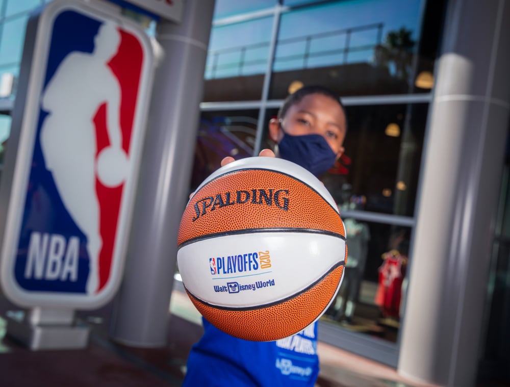 Celebrate the NBA Playoffs at Home with All-New Merchandise Collections Coming to shopDisney.com and Walt Disney World Resort NBA Experience Make History Collection - mini Spalding basketball.