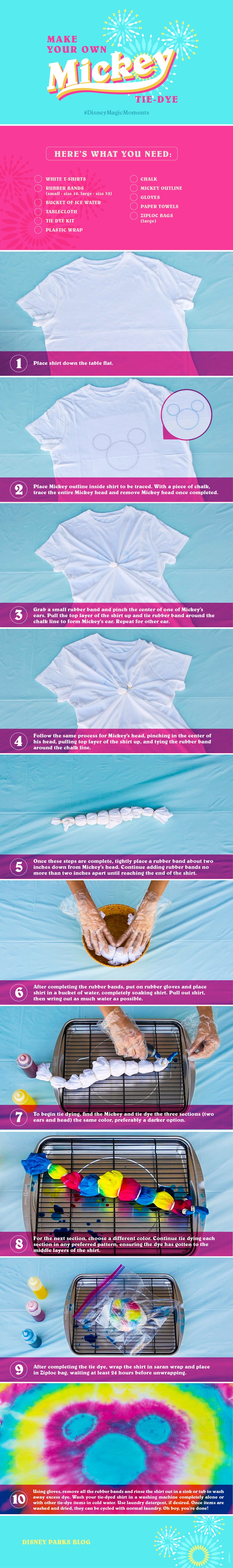 Mickey Tie-Dye Shirt Instructions