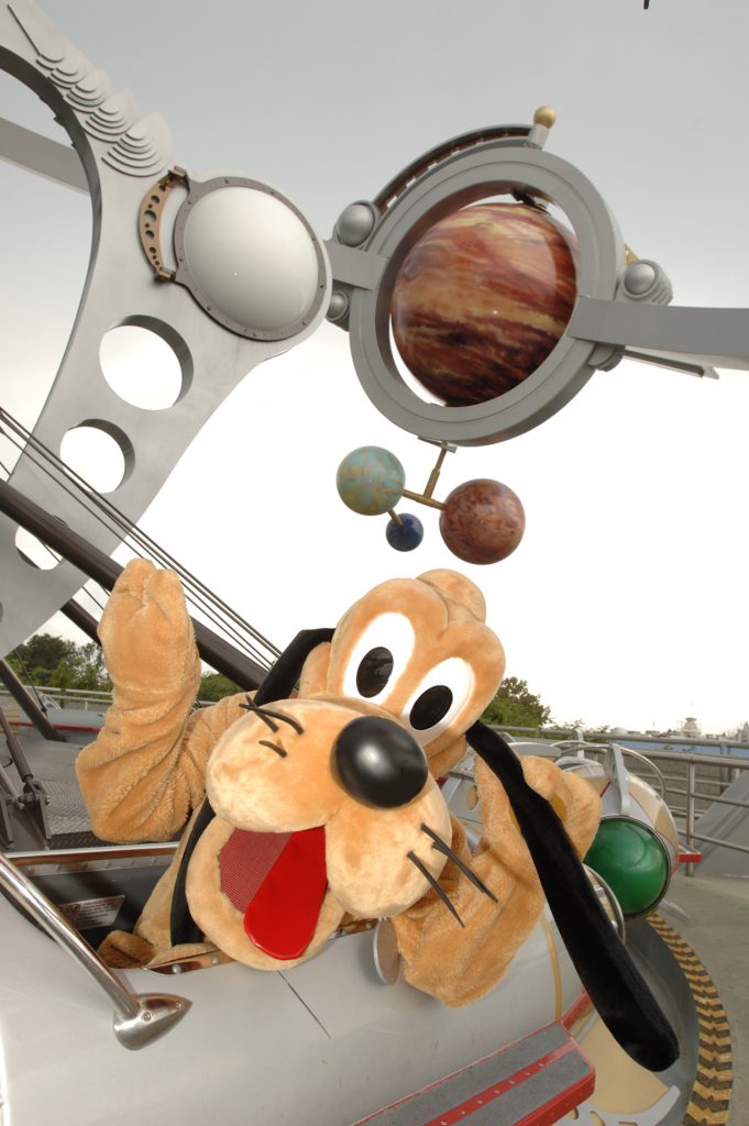 Pluto in Tomorrowland at Magic Kingdom Park