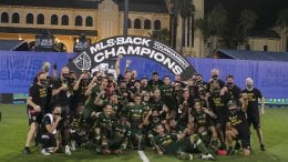Portland Timbers, winners of the MLS is Back Tournament at ESPN Wide World of Sports Complex