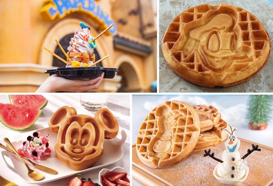 Specialty Waffles from Il Paperino, Remy’s Patisserie, and Troubadour Treats at Shanghai Disneyland Resort