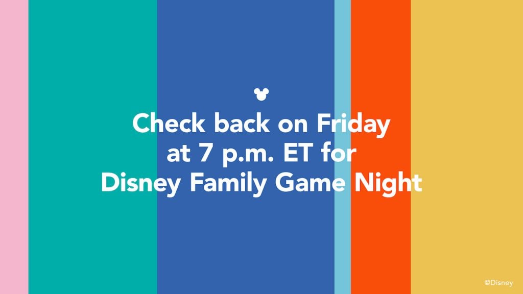 #DisneyMagicMoments: Disney Family Game Night Debuts Friday Night at 7PM ET 