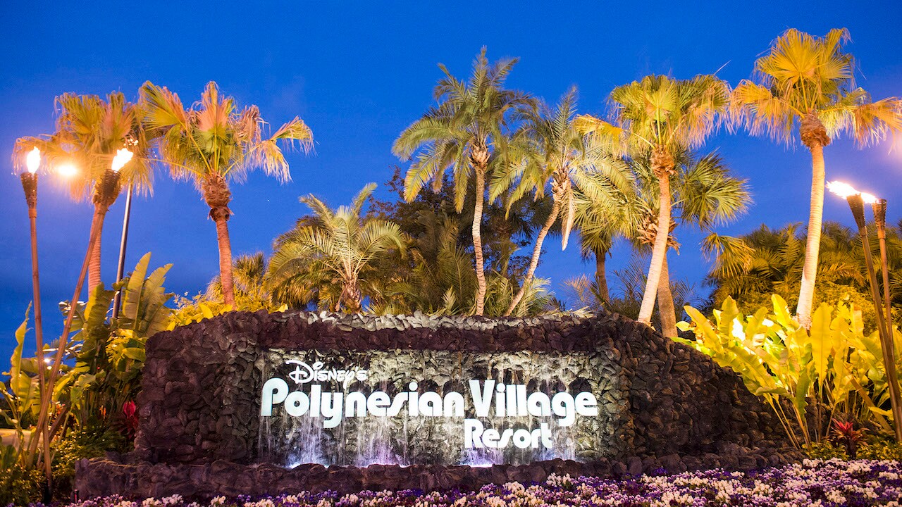 Sign outside of Disney’s Polynesian Village Resort