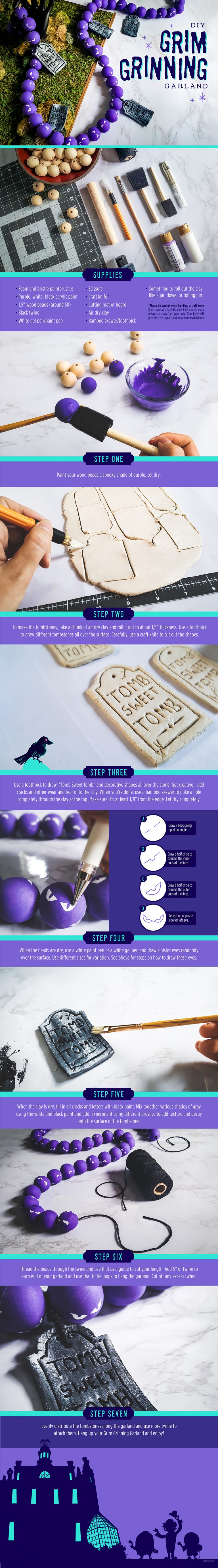 Creating Grim Grinning Garland and Other Haunted MansionInspired DIY