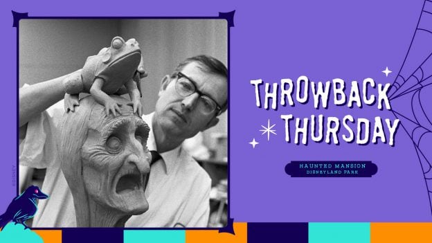 Imagineer and Disney Legend Blaine Gibson sculpting a “pop-up” ghost for the Haunted Mansion in 1968