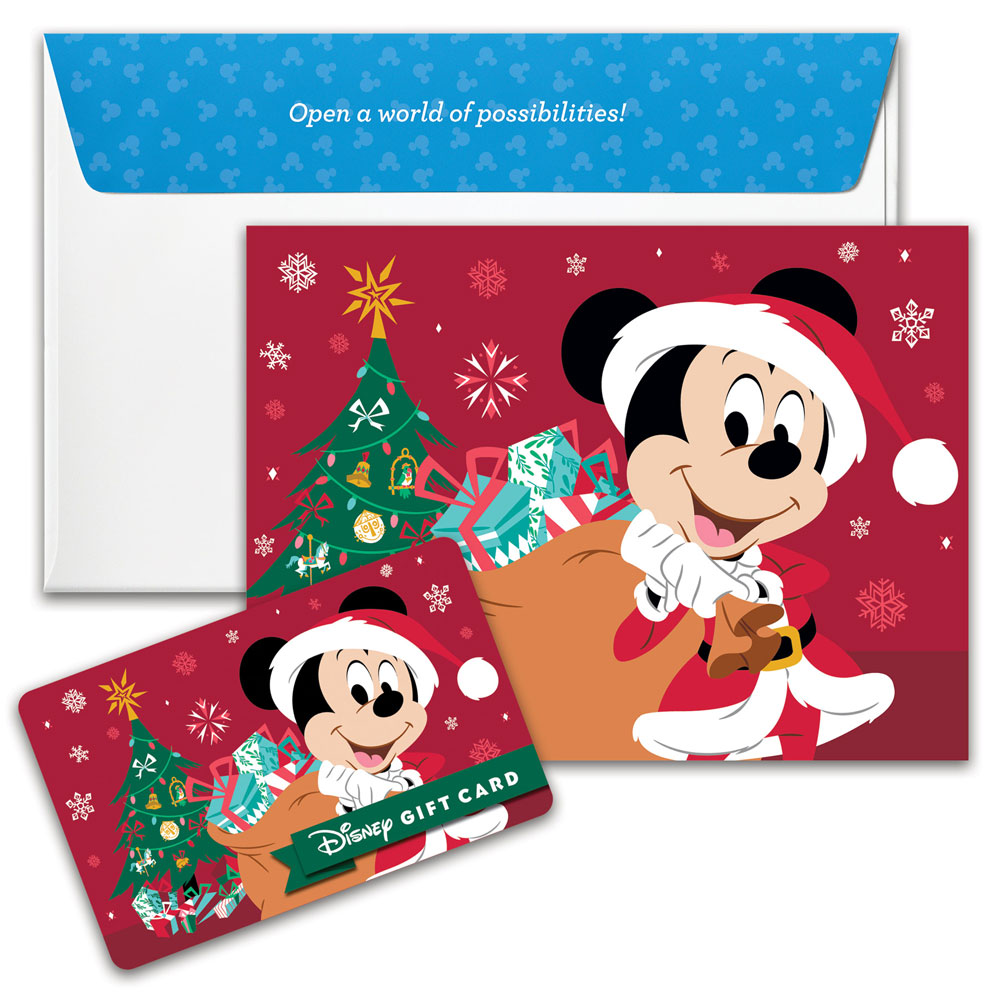 Disneyland/WDW Gift Card No Value Christmas Mickey Mouse And Minnie Mouse