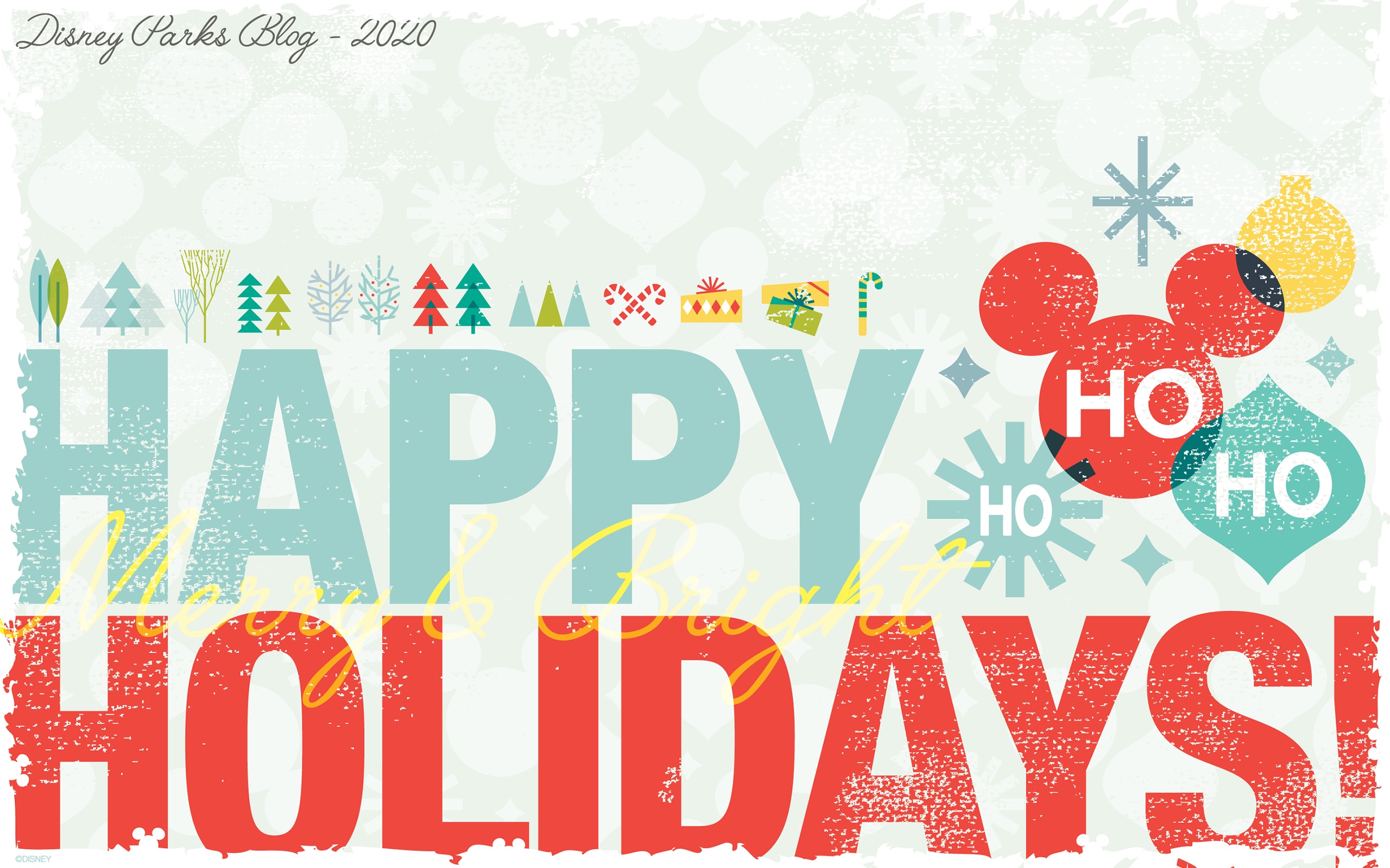2020 Happy Holidays Wallpaper – Desktop/iPad | Disney Parks Blog