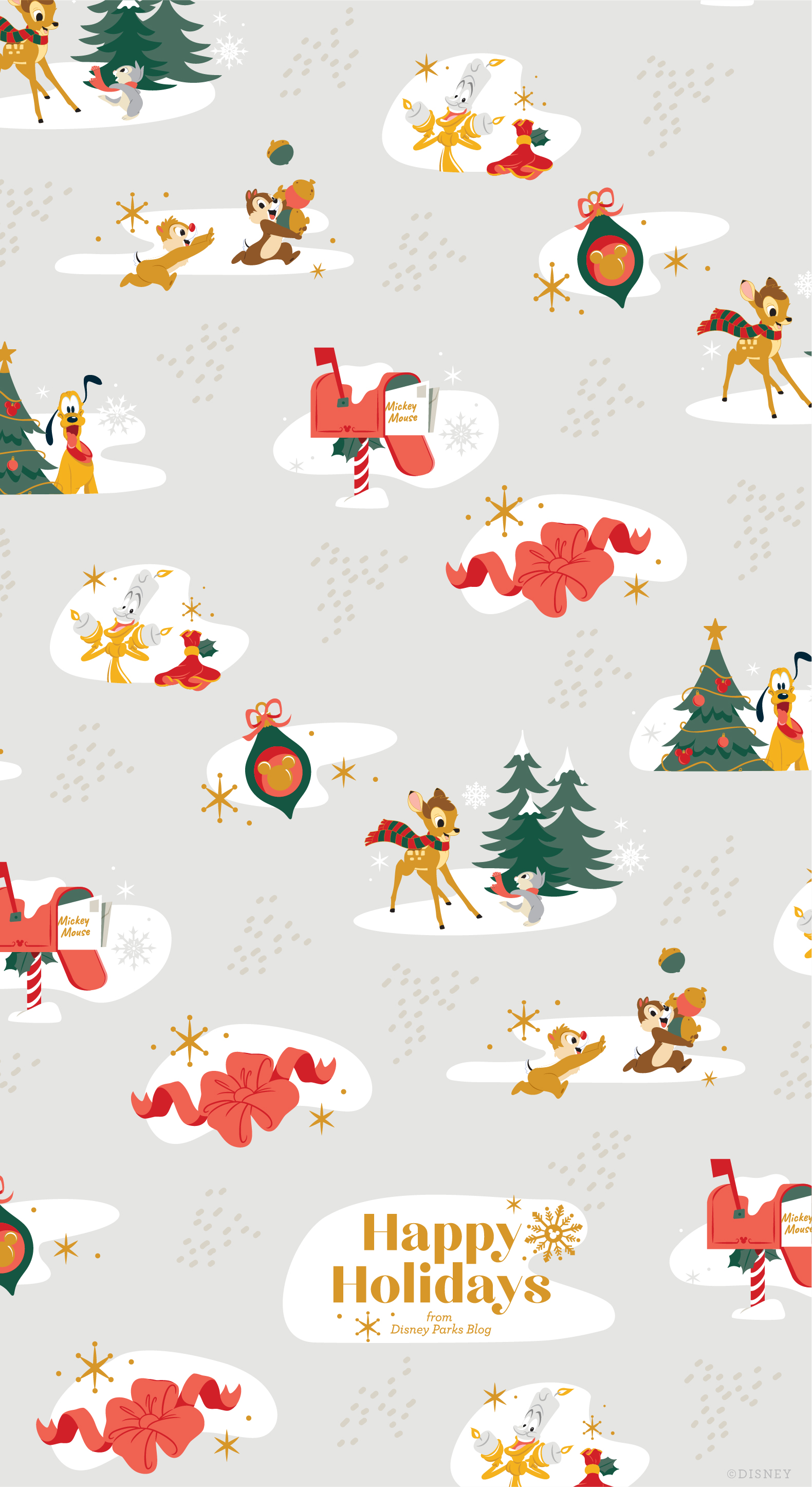 Holiday Wrapping Paper Wallpaper Iphone Android Watch Disney Parks Blog