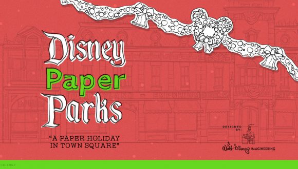 Disney Paper Parks Town Square at Disneyland park edition graphic