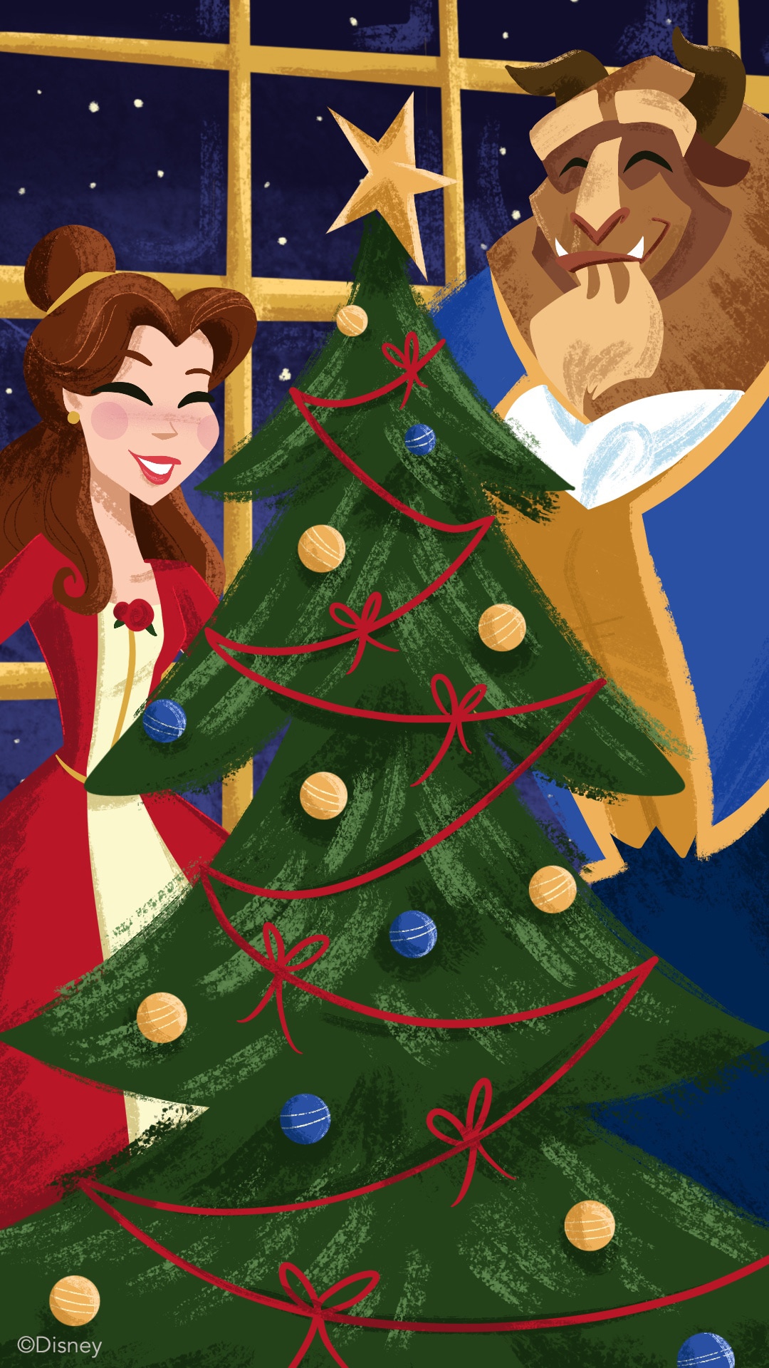 Beauty and the Beast themed wallpaper featuring Belle and Beast