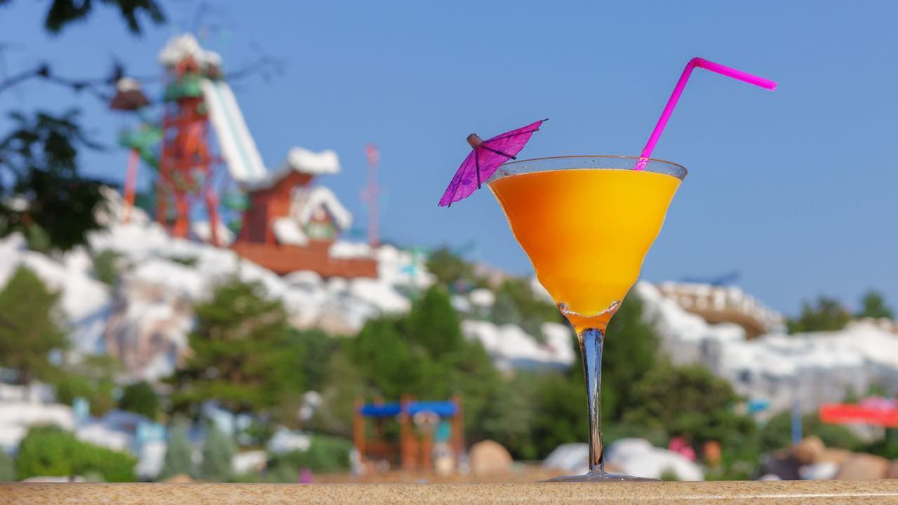 Fancy drink from Disney's Blizzard Beach Water Park