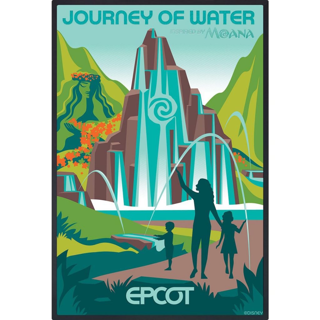 Screen Print Posters Inspired by the upcoming Journey of Water, Inspired by “Moana” experience coming to EPCOT