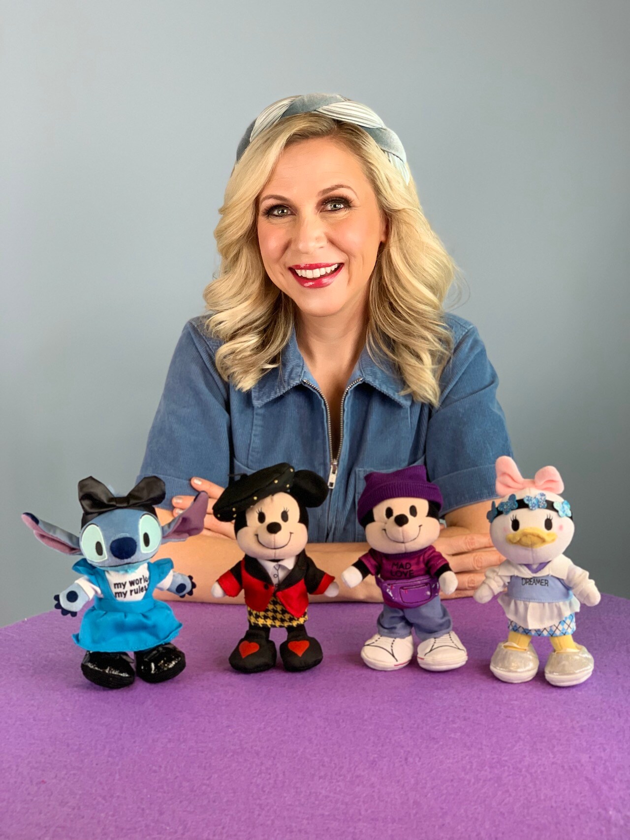 Ashley Eckstein with Disney nuiMOs plush