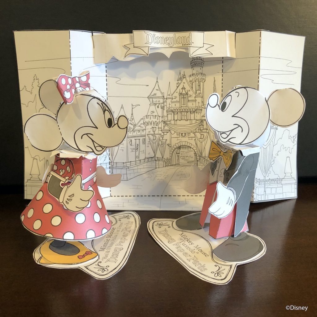 Paper Dolls of Mickey Mouse and Minnie Mouse
