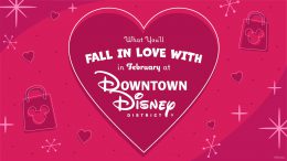 Valentine's Day Downtown Disney District offerings graphic