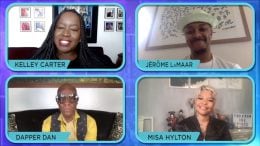 Screenshot of Kelley Carter of ESPN’s “The Undefeated” interviewing stylists and fashion designers Dapper Dan, Misa Hylton and Jerome Lamaar