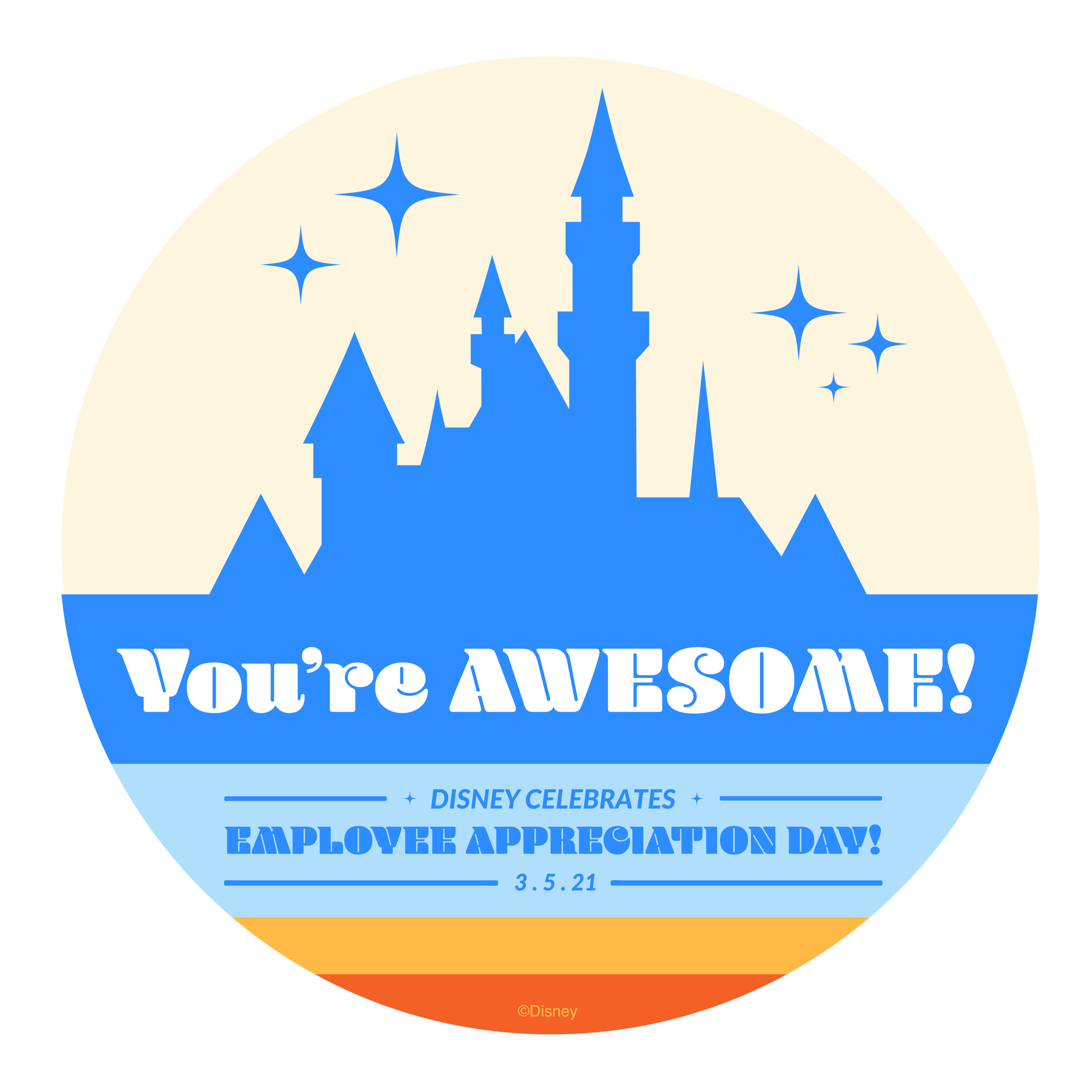 Employee Appreciation Day sticker for Disney cast members
